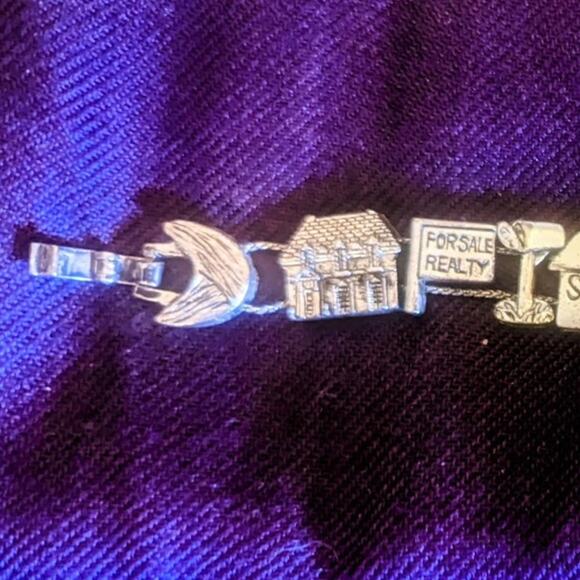 Vintage BG Slide Charm Realtor Bracelet 7 1/2" - Picture 8 of 9